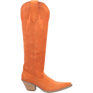 Thunder Road Orange Suede Lightning Bolt Leather Boots (DS)