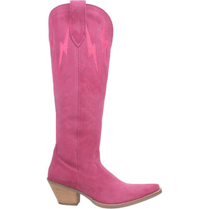 Thunder Road Fuchsia Suede Lightning Bolt Leather Boots (DS) ~ BACKORDER 11/10