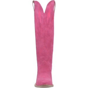 Thunder Road Fuchsia Suede Lightning Bolt Leather Boots (DS)