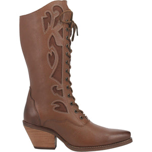 Gibson Girl Tan Leather Edwardian Style Lace Up Leather Boots (DS)