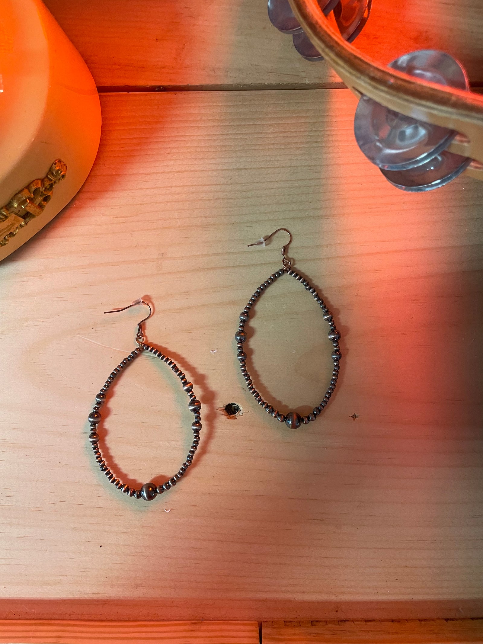 Penny For Your Thoughts Copper Teardrop Earrings