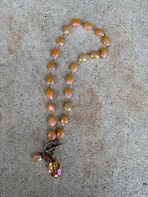 Drops of Jupiter Faceted Crystal Toggle Necklace (custom made to order)