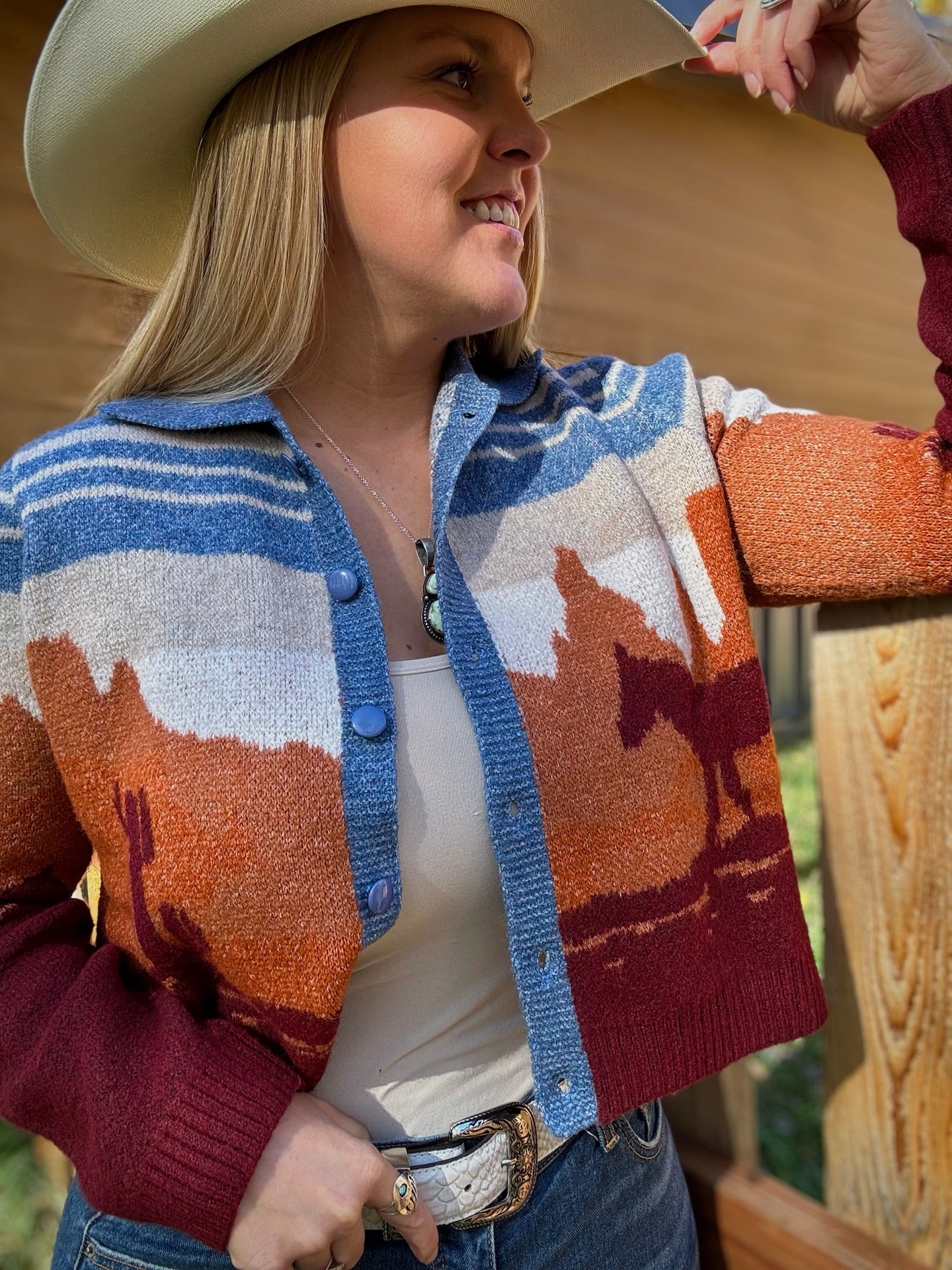 Western Wind Sweater Cardigan