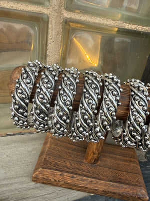 Stone Cold Silver Bangle