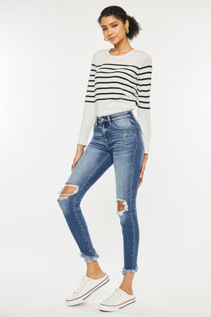Here You Come Again High Rise Ankle Skinny Jeans