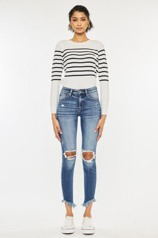 Here You Come Again High Rise Ankle Skinny Jeans