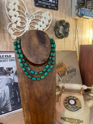 Hill Side Green Turquoise Necklace