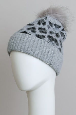 Purrfect Leopard Knit Beanie
