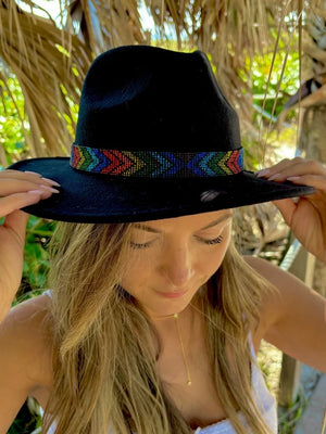 KAQCHI Rainbow Beaded Hat Band (DS)
