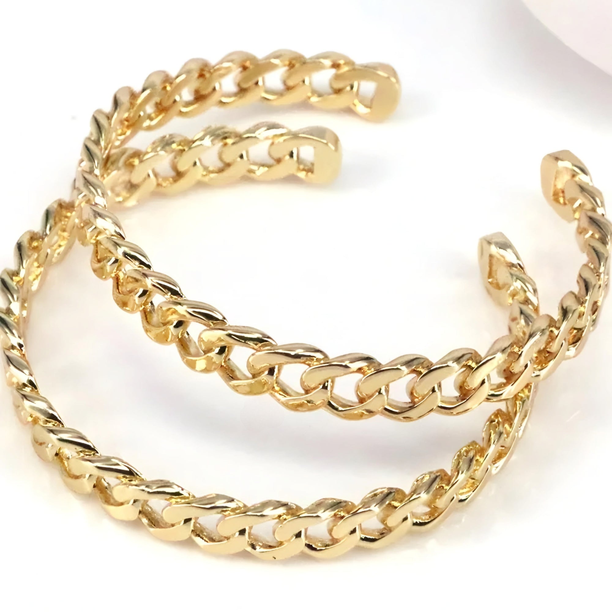 Chain Of Command Gold Chain Link Bangle