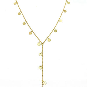 Charming Disk Lariat Necklace