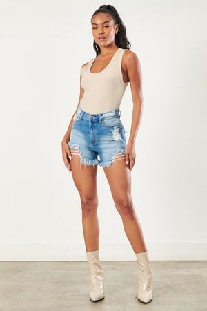 Anything Goes Distressed Denim Shorts (FG) DS