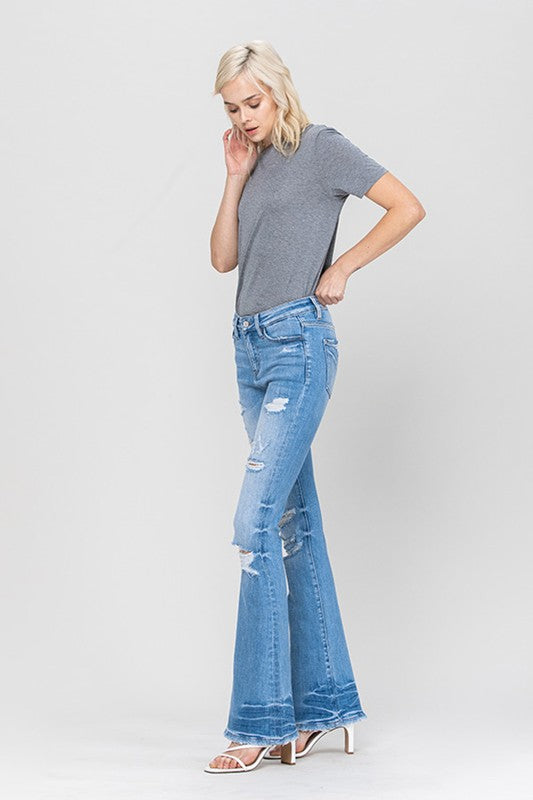 Madeline High Waisted Flare Jeans ~ SAMPLE SALE - Lil Bee's Bohemian