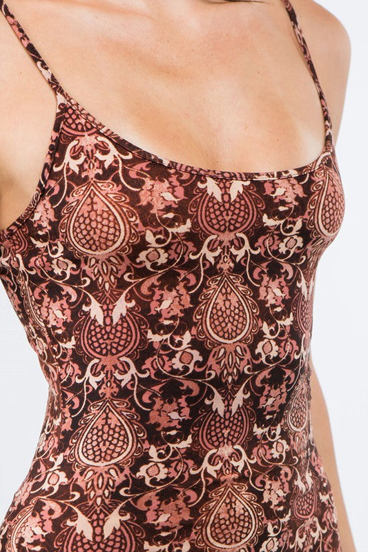 baroque print mini dress Since U Been Gone Baroque Print Mini Dress