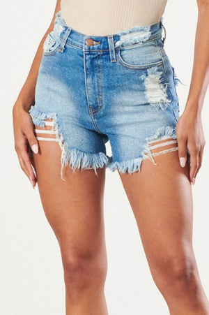 Anything Goes Distressed Denim Shorts (FG) DS