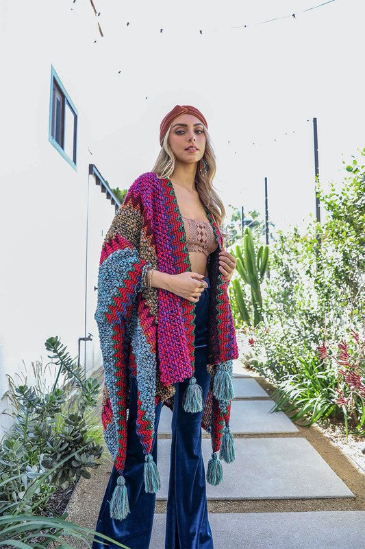 Dream Weaver Crochet Ruana Wrap Kimono