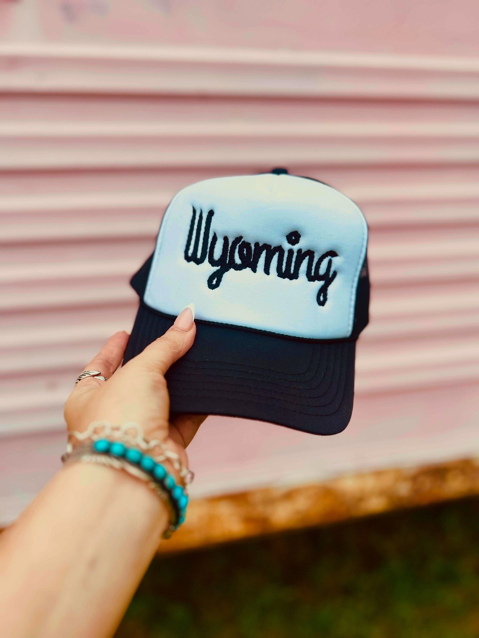Wyoming Embroidered Trucker Hat (made to order) LC