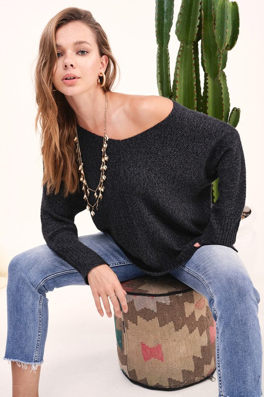 Best of Days Off The Shoulder Knitted Sweater ~ SAMPLE SALE