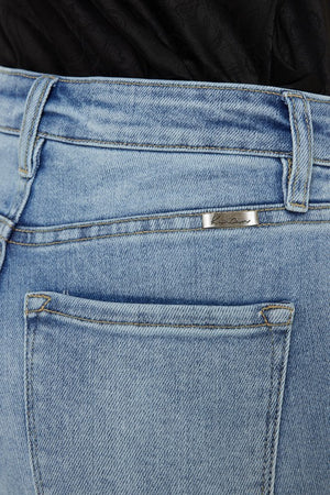 Do The Twist Light Denim High Rise Super Bell Bottom Flare Jeans (FG) DS