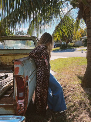 PREORDER Rebel Yell Horse & Leopard Print Reversible Duster PREORDER MARCH/APRIL 2026