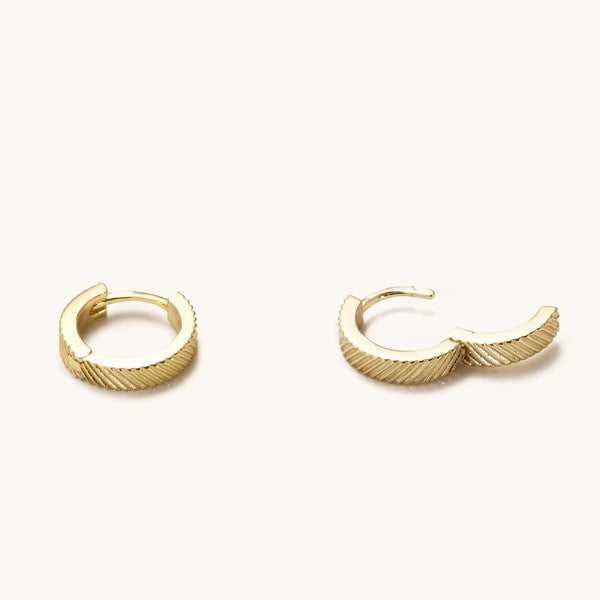 Textured Gold Huggie Earrings