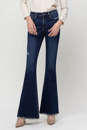 Ranch Road Raw Hem Super Flare Jeans