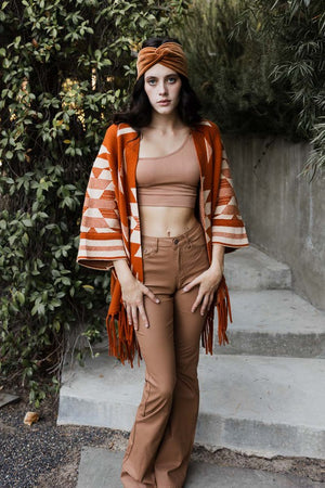 Punchy Poncho Fringe Knit Wrap