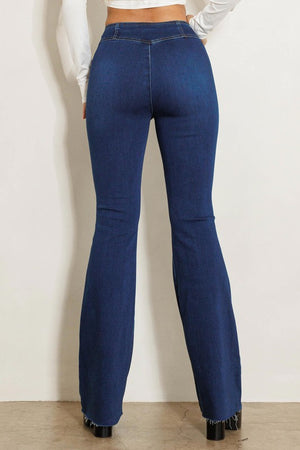 Between The Lines Retro Style High Waisted Flare Jeans (DS) FG VM