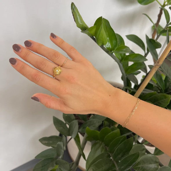 Stef Evil Eye Sunburst Ring