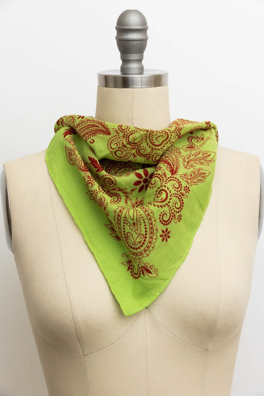 Boho Bloom Paisley Floral Bandana