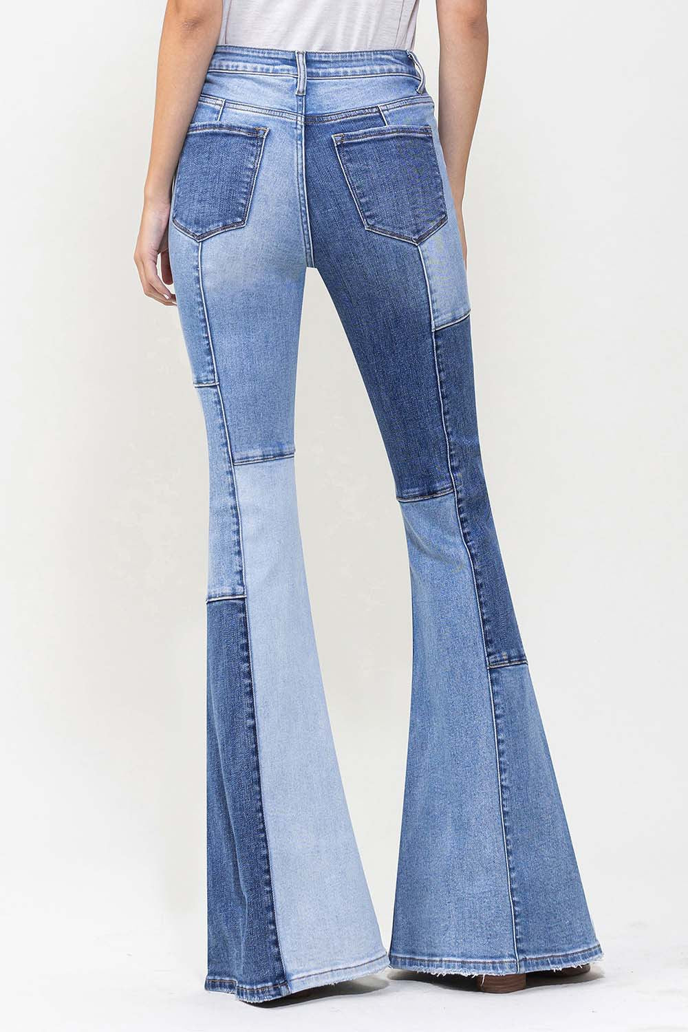 Patchwork Penny High Rise Panel Denim Flare Jeans ~ PREORDER 12/6