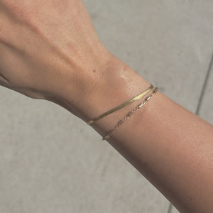 Micro Gold Herringbone Bracelet