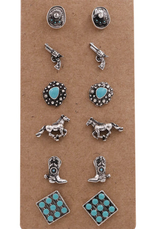 Cowgirl Hat Pins/Earrings