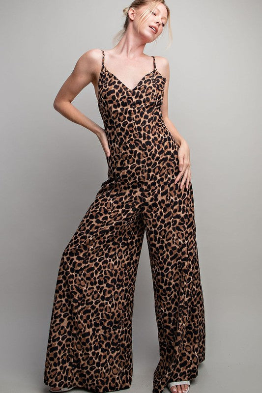 Semi-Charmed Leopard Jumpsuit