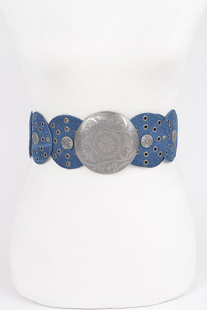 The Jean Genie Boho Sun Engraved Waist Belt