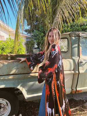 PREORDER Rebel Yell Horse & Leopard Print Reversible Duster PREORDER MARCH/APRIL 2026