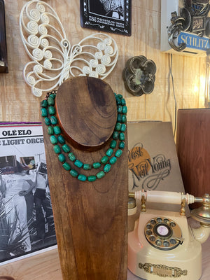 Hill Side Green Turquoise Necklace