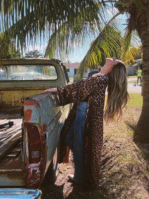 PREORDER Rebel Yell Horse & Leopard Print Reversible Duster PREORDER MARCH/APRIL 2026