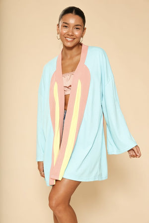 Retro arch terry cloth novelty robe