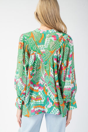 Mystic Mirage Printed Button Up Blouse - 3 Colors