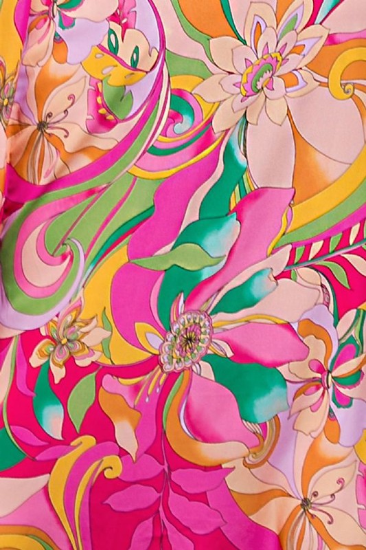 neon moon dress Neon Moon Retro Print Butterfly Sleeve Kaftan Dress Small