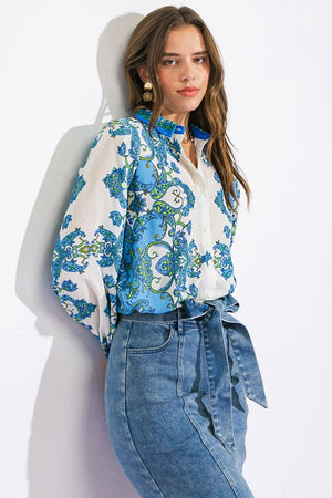 Riders In The Sky Button Up Blouse
