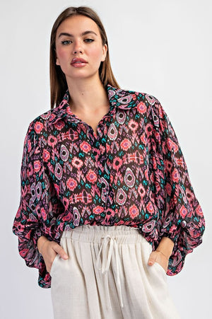 Hooked On A Feeling Button Up Blouse