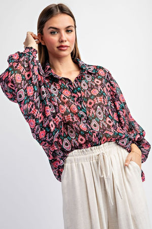 Hooked On A Feeling Button Up Blouse