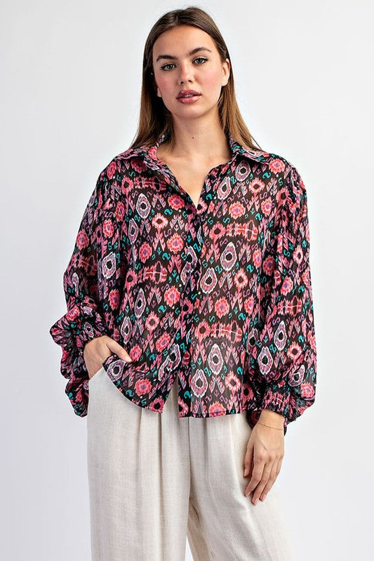 Hooked On A Feeling Button Up Blouse