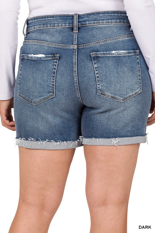 Take Her Home Cuffed Denim Shorts