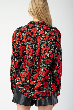 All Of Me Rose Print Blouse