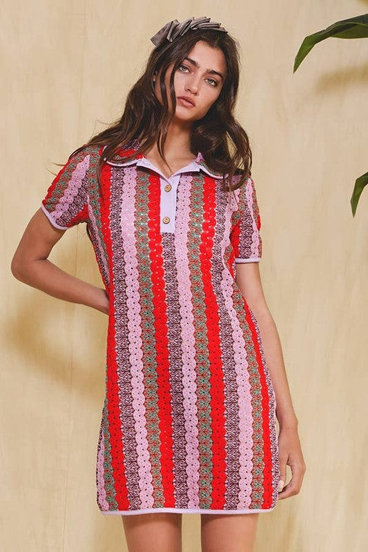 Thread Theory Crochet Mini Dress