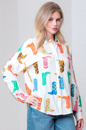 Boot Scootin' Button Up Blouse