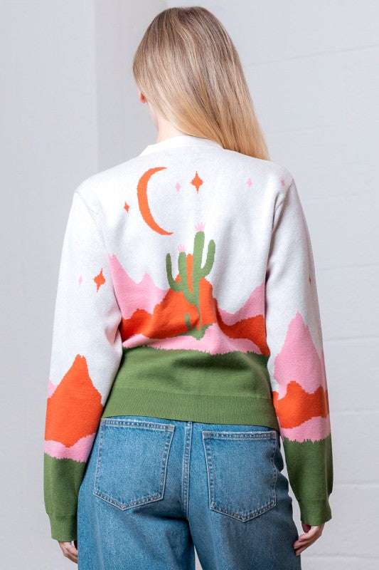 Way Out West Button Down Sweater Cardigan